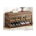  вход bench место хранения bench обувь подставка 3 ступенчатый бамбук производства подушка мытье возможность вход стул вход табурет обувь box обувь полки обувь место хранения место хранения табурет обувь inserting сборка простой темно синий 