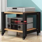 オーディオラック3段キャスター付きインテリア 棚ゲーム機ラックレコード レコード 収納棚ラックゲーム棚木製小さい棚 cdラックレコード台ゲームラック