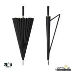 傘 メンズ 長傘 紳士傘 雨傘【高強度24本骨 直径120cm 】自動長柄傘大型 雨傘 メンズ強化防風厚手のビジネス傘 超耐風レザーハンドル 収納ポーチ付き 手を挟まな