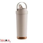 ショッピングストロー タンブラー セラミック 大容量 500ml 750ml コーティング ストロー付き 持ち運び 水筒 マグボトル