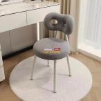 椅子 ドレッサーチェア 椅子 ラムズウール素材 高弾性クッション リボンデザイン 美しい 吸湿性 良いソフトな手触り おしゃれで快適なダイニングチェア