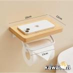 ショッピングトイレットペーパー シングル トイレットペーパーホルダー シングル 天然木 アンティーク ヴィンテージ 太巻きペーパー対応 棚付き アイアン 天板 天然木 天板 飾り棚