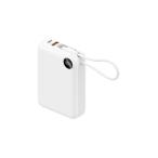 モバイルバッテリー ケーブル一体型 20000mAh LAZOS(ラソス) L-MBC20-WH/3614ｘ１個 モバイル充電器