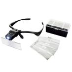 メガネ型ルーペ  ヘッドルーペ LED付 RL-007x３個セット/卸/送料無料