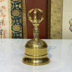 ショッピング手作り 真鍮製 　佳品　手作り　仏教　 法具　金剛鈴 大々型