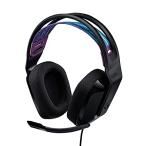 Logicool G ゲーミングヘッドセット G335 ゲーミング ヘッドセット G335BK 軽量 222g 3.5mm 有線 立体音響 ステレオ 2.1ch フリップミュート マイク