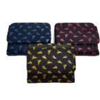 9110印伝鹿革二つ折り財布うさぎ柄