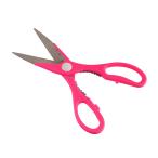 キッチンはさみ ステンレス製 ポップカラー 21.5cm ［色指定不可］ (100円ショップ 100円均一 100均一 100均)