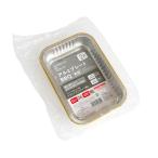 アルミプレート BBQ 角型 18.4×12.7×3.5cm 2枚入 (100円ショップ 100円均一 100均一 100均)