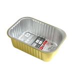 アルミ容器BBQ 角型 16×11×5.3cm 3枚入 (100円ショップ 100円均一 100均一 100均)