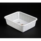 水切りかご 深型 ホワイト (100円ショップ 100円均一 100均一 100均)