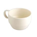 スープカップ ポリプロピレン製 電子レンジ対応 アイボリー 容量350ｍｌ (100円ショップ 100円均一 100均一 100均)