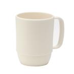 マグカップ ポリプロピレン製 電子レンジ対応 アイボリー 容量350ｍｌ (100円ショップ 100円均一 100均一 100均)