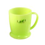 手付きコップ 容量250ｍｌ グリーン リーフ (100円ショップ 100円均一 100均一 100均)