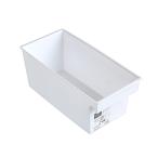 収納ボックス スリム(13×27.8×高さ11.5cm) ホワイト シンプルストレージ (100円ショップ 100円均一 100均一 100均)