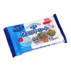 フローリング用ウェットシート 除菌剤配合 20×30cm 15枚入 (100円ショップ 100円均一 100均一 100均)