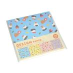 デザインペーパー もぐもぐびより 15×15cm 48枚入 (100円ショップ 100円均一 100均一 100均)