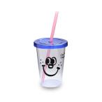 コールドカップ ストロー付 満量400ｍｌ トーキングフェイス ［色指定不可］