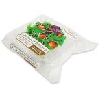 フードパック サラダ用 12.8×12.8×高さ4.2cm 4個入 (100円ショップ 100円均一 100均一 100均)