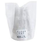 クリアカップ 容量420ml 7個入 (100円ショップ 100円均一 100均一 100均)