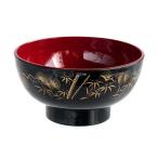 汁椀 松竹梅 黒 容量360ml (100円ショップ 100円均一 100均一 100均)