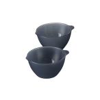 ミニボウル 目盛り付 グレー 容量380ml 2個入 (100円ショップ 100円均一 100均一 100均)