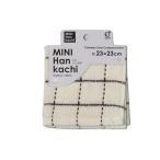 ミニハンカチ ブロックステッチ 23×23cm ［色指定不可］ (100円ショップ 100円均一 100均一 100均)