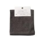 シャーリングハンドタオル チャコールグレー 25×25cm (100円ショップ 100円均一 100均一 100均)