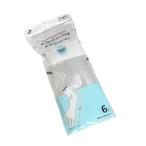 使い捨てポリロング手袋 左右兼用フリーサイズ 53cm 6枚入 (100円ショップ 100円均一 100均一 100均)