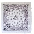 バンダナ ホワイト 53×53cm (100円ショップ 100円均一 100均一 100均)
