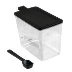 スマートポット ブラック 容量800ml スプーン付 (100円ショップ 100円均一 100均一 100均)