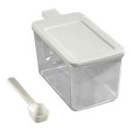 スマートポット ホワイト 容量620ml スプーン付 (100円ショップ 100円均一 100均一 100均)