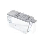 スマートポット スリム グレー 容量380ml スプーン付 (100円ショップ 100円均一 100均一 100均)