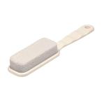 ハンディー軽石 手持ち付 テルマリウム アイボリー 16cm (100円ショップ 100円均一 100均一 100均)