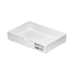 引き出しボックス A5サイズ対応 横型 ホワイト 22.2×16×高さ4cm (100円ショップ 100円均一 100均一 100均)
