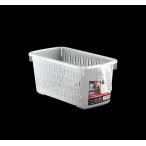 収納バスケット　ハンドル付　アレンジ　ロング　クリア