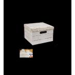 ペーパー収納ＢＯＸ　１／２　フタ付　ウッド　［色指定不可］