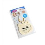 合皮 ねこの毛チャーム 長毛柄 ［色柄指定不可］ (100円ショップ 100円均一 100均一 100均)