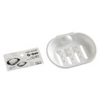 石けん皿 Ｑ−ＢＡＮ 2ＷＡＹ クールホワイト 10×13×高さ4cm (100円ショップ 100円均一 100均一 100均)