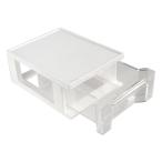 プルケース 17.4×13.6×高さ7.2cm ホワイト ＤｅｓｋＬａｂｏ (100円ショップ 100円均一 100均一 100均)