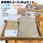 味噌作りセット　麦味噌5.2〜5.4kg　甘口　仕込み袋付き　(生麦麹　クール便)　手作り味噌セット　味噌作りキット