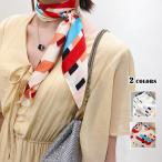 ショッピングスカーフ スカーフ レディース scarf 正方形 バッグスカーフ リボンスカーフ スカーフ バンダナ バッグ柄 uv 対策 首元 日よけ ストール チェック柄 W-545