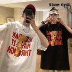 Tシャツ レディース 半袖 夏 ゆるい トップス 韓国フ