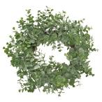 ヌーヴェルユーカリリース ＃２４　ＧＲＥＥＮ 造花 ベース 完成品 リース ボール