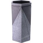 ツートン六角傘立 （信楽焼き・陶