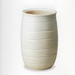 クレイホワイト糸車傘立 （信楽焼