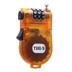 TARO'S 盗難防止ワイヤー巻き取り式ダイヤル、ナンバー式ロック セキュリティワイヤー 110cm SRL-100ORオレンジ タローズ