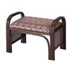 仏前金襴座椅子 紫 ( 籐製 ) ロータイプ 低座
