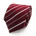 re Mu бренд галстук полоса рисунок шелк мужской wine red LES MUES