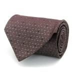 ゲラルディーニ ブランドネクタイ チェック柄 格子柄 ドット シルク イタリア製 メンズ ワインレッド GHERARDINI